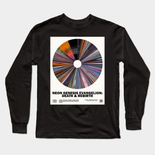 minimal_Neon Genesis Evangelion: Death & Rebirth Warp Barcode Anime Long Sleeve T-Shirt